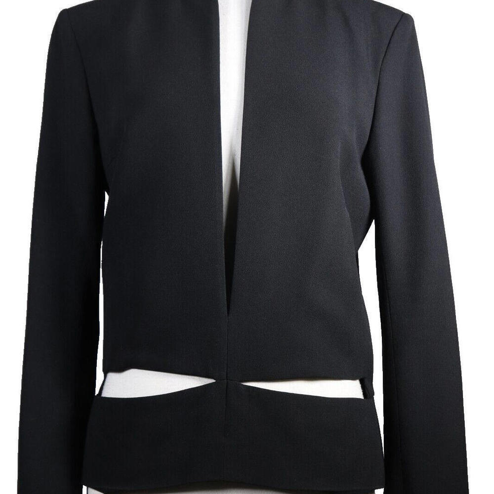 Haider Ackermann Women's Size 40 Small Black Cut Out Blazer Jacket Long Sleeve